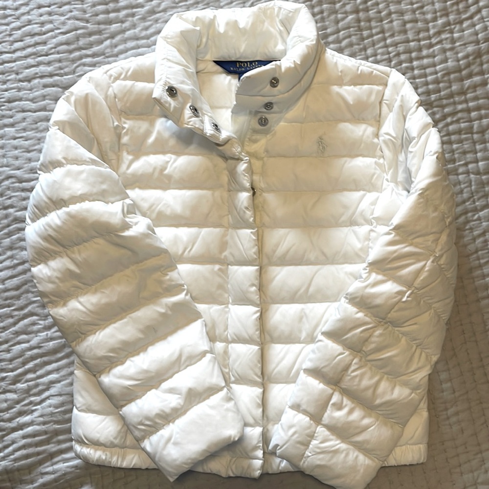 Polo Ralph Lauren girl off-white puffer jacket coat